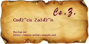 Csúcs Zalán névjegykártya