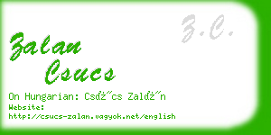 zalan csucs business card